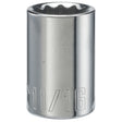 Craftsman 11/16 in. X 1/2 in. drive SAE 12 Point Shallow Socket 1 pc