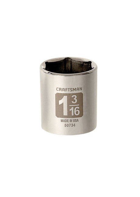 Craftsman 1-3/16 in. X 1/2 in. drive SAE 6 Point Standard Socket 1 pc