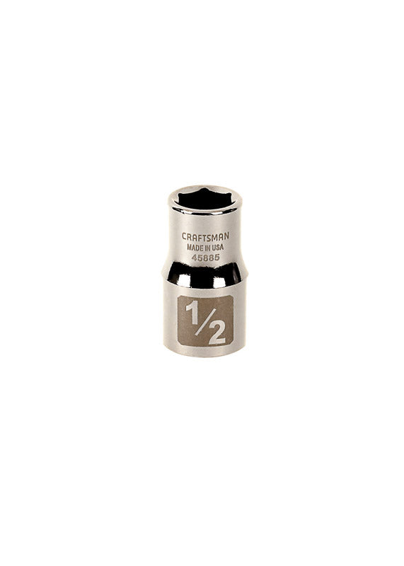 Craftsman 1/2 in. X 1/2 in. drive SAE 6 Point Standard Socket 1 pc