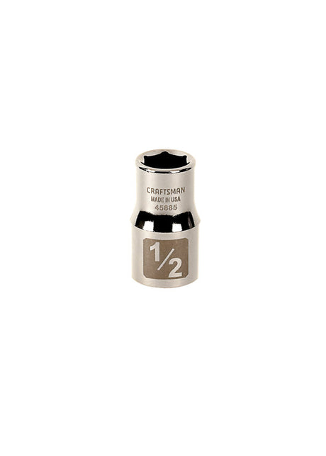 Craftsman 1/2 in. X 1/2 in. drive SAE 6 Point Standard Socket 1 pc