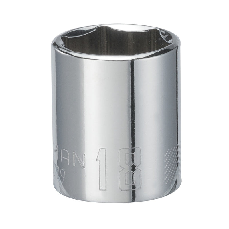 Craftsman 18 mm X 3/8 in. drive 6 Point Shallow Socket 1 pc