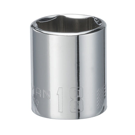 Craftsman 18 mm X 3/8 in. drive 6 Point Shallow Socket 1 pc