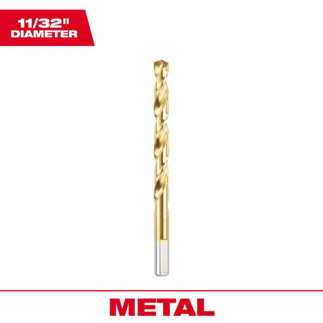Milwaukee Thunderbolt 11/32 in. X 4-3/4 in. L High Speed Steel Drill Bit 3-Flat Shank 1 pc