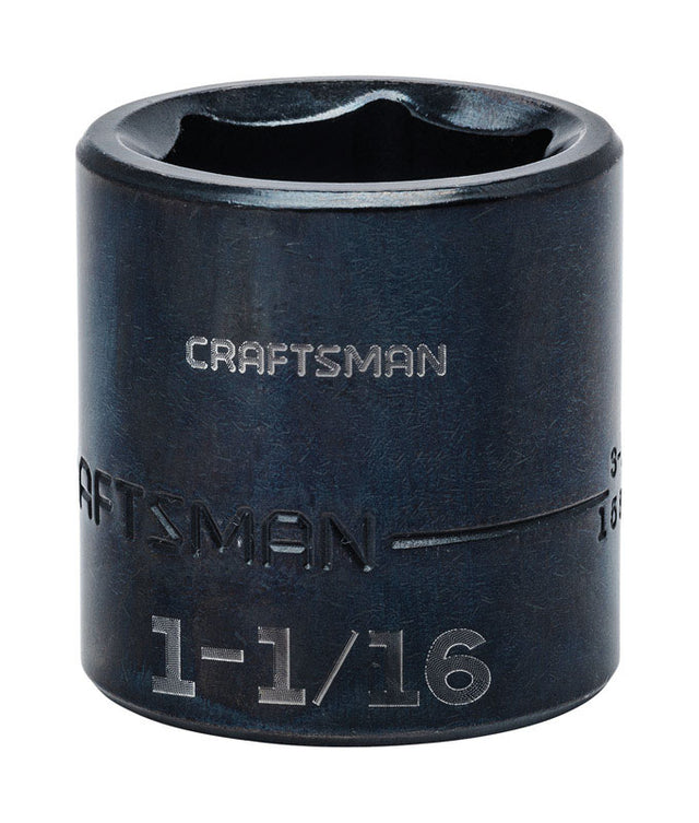 Craftsman 1-1/16 in. X 1/2 in. drive SAE 6 Point Standard Impact Socket 1 pc