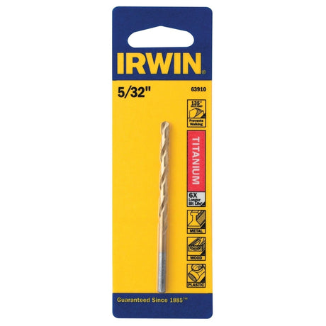 Irwin 5/32 in. X 3-1/8 in. L High Speed Steel Drill Bit Straight Shank 1 pc