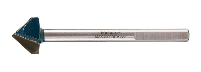 Bosch 7/8 in. X 4 in. L Carbide Tipped Glass and Tile Bit 3-Flat Shank 1 pc
