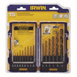 Irwin Turbomax High Speed Steel Drill Bit Set Straight Shank 15 pc