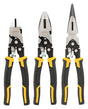 DeWalt 3 pc Chrome Vanadium Steel Pliers Set Assorted in. L