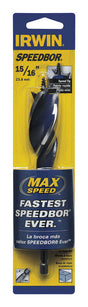 Irwin Speedbor 15/16 in. X 6 in. L Carbon Steel Wood Boring Bit Quick-Change Hex Shank 1 pc