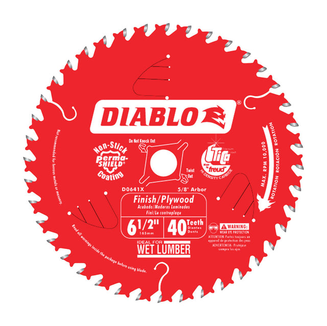 Diablo 6-1/2 in. D X 5/8 in. TiCo Hi-Density Carbide Finishing Saw Blade 40 teeth 1 pk