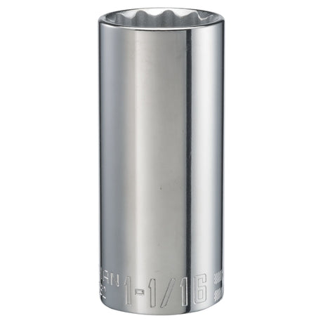Craftsman 1-1/16 in. X 1/2 in. drive SAE 12 Point Deep Deep Socket 1 pc
