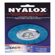 Dico 3 in. Fine Crimped Mandrel Mounted Wheel Brush Nylon 2500 rpm 1 pc