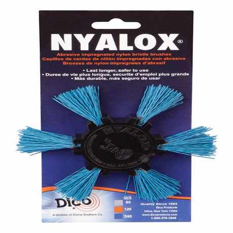 Dico 4 in. D X 1/4 in. Aluminum Oxide Wheel Brush Mandrel Mounted Flap Brush 240 Grit 1 pc
