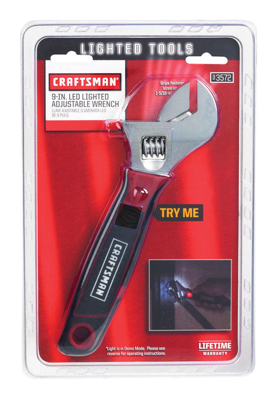 Craftsman 9 in. Metric and SAE Adjustable Wrench 9 in. L 1 pc