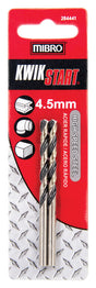 MIBRO 4.5 mm X 3-3/8 in. L High Speed Steel Metric Drill Bit Set Round Shank 2 pc