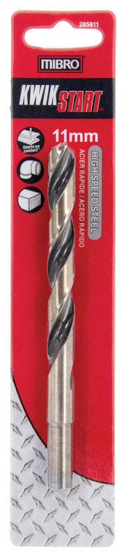 MIBRO 11 mm X 5-1/2 in. L High Speed Steel Metric Drill Bit Round Shank 1 pc