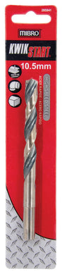 MIBRO 10.5 mm X 5-1/4 in. L High Speed Steel Metric Drill Bit Round Shank 1 pc