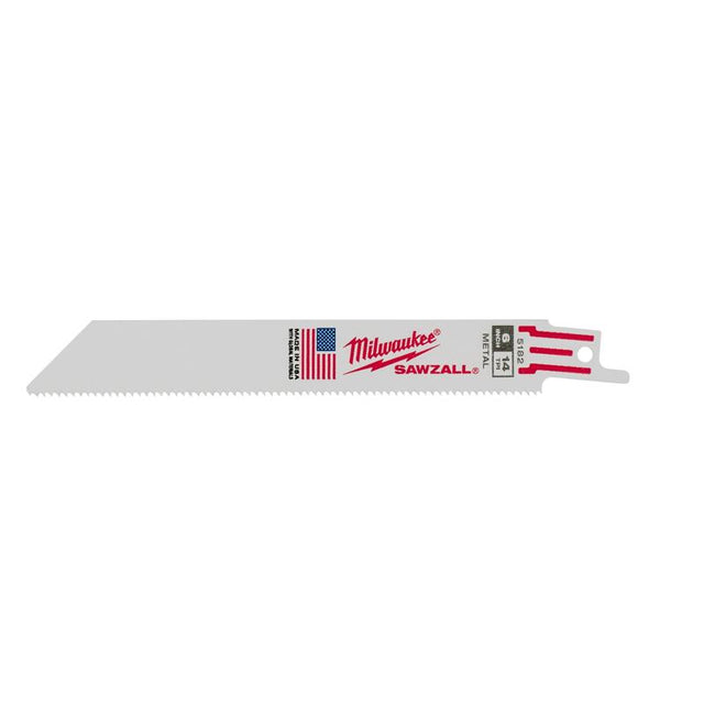 Milwaukee SAWZALL 6 in. Bi-Metal Reciprocating Saw Blade 14 TPI 1 pk