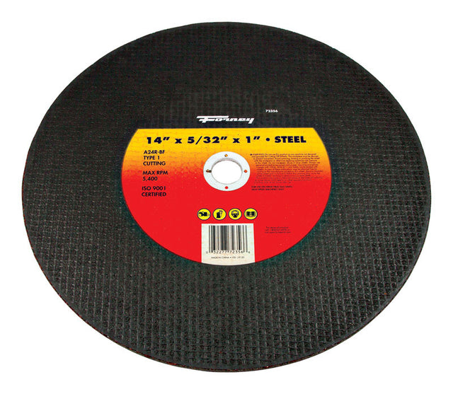Forney 14 in. D X 1 in. Aluminum Oxide Metal Cutting Wheel 1 pc