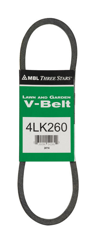 Mitsuboshi Super KB 4LK260 V-Belt 0.5 in. W X 26 in. L For Riding Mowers