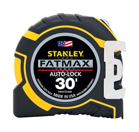 Stanley Fatmax 30 ft. L X 1.25 in. W Auto Lock Tape Measure 1 pk