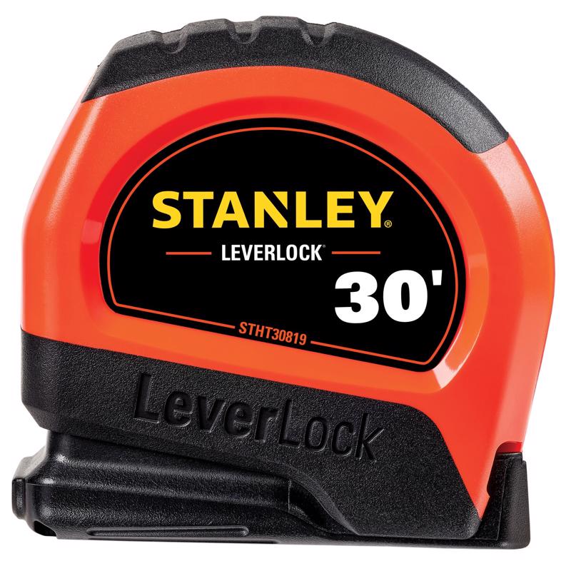 Stanley LeverLock 30 ft. L X 1 in. W Tape Measure 1 pk