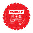 Diablo 5-3/8 in. D X 10 mm TiCo Hi-Density Carbide Trim Saw Blade 24 teeth 1 pk