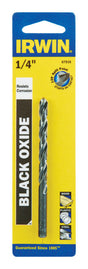 Irwin 1/4 in. X 4 in. L High Speed Steel Drill Bit Straight Shank 1 pc