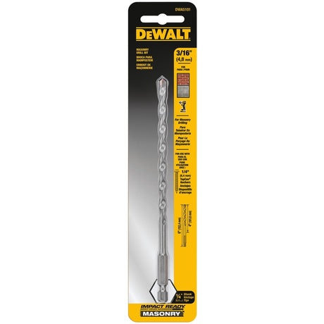 DeWalt 3/16 in. X 6 in. L Carbide Tipped Impact Ready Drill Bit Hex Shank 1 pc
