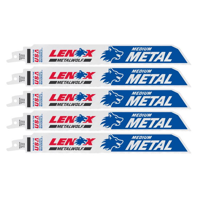 LENOX METALWOLF 9 in. Bi-Metal WAVE EDGE Reciprocating Saw Blade 18 TPI 5 pk
