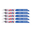 LENOX MULTIWOLF 8 in. Bi-Metal WAVE EDGE Reciprocating Saw Blade 10/14 TPI 5 pk