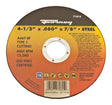 Forney 4-1/2 in. D X 7/8 in. Aluminum Oxide Metal Cut-Off Wheel 1 pc