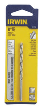 Irwin #19 X 3-1/4 in. L High Speed Steel Jobber Length Wire Gauge Bit Straight Shank 1 pk