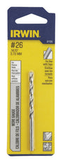 Irwin #26 X 3 in. L High Speed Steel Jobber Length Wire Gauge Bit Straight Shank 1 pk