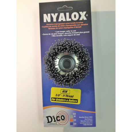 Dico 3 in. D X 5/8-11 in. X 1/4 in. D Crimped Nylon Mandrel Mounted Cup Brush 12500 rpm 1 pc