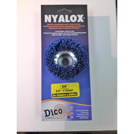 Dico 3 in. D X 5/8-11 in. X 1/4 in. D Crimped Nylon Mandrel Mounted Cup Brush 12500 rpm 1 pc