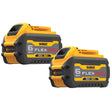 DeWalt 20V-60V MAX Flexvolt DCB606-2 6 Ah Lithium-Ion Battery Combo Pack 2 pc