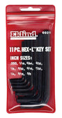 Eklind Hex-L .050 to 3/8 in. SAE Short Arm Hex L-Key Set 11 pc