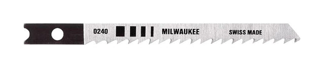 Milwaukee 3-1/8 in. High Carbon Steel U-Shank Wood cutting Jig Saw Blade 8 TPI 5 pk