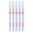 Milwaukee 4 in. Bi-Metal U-Shank Embedded cutting Jig Saw Blade 10 TPI 5 pk
