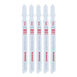 Milwaukee 4 in. Bi-Metal T-Shank Embedded cutting Jig Saw Blade 10 TPI 5 pk