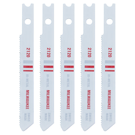 Milwaukee 2-3/4 in. Bi-Metal U-Shank Metal cutting Jig Saw Blade 18 TPI 5 pk