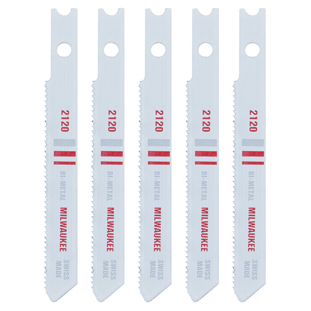 Milwaukee 2-3/4 in. Bi-Metal U-Shank Metal cutting Jig Saw Blade 18 TPI 5 pk