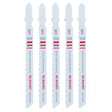 Milwaukee 4 in. Bi-Metal T-Shank Wood cutting Jig Saw Blade 10 TPI 5 pk