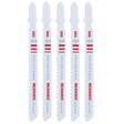 Milwaukee 4 in. Bi-Metal T-Shank Non-ferrous metal cutting Jig Saw Blade 8 TPI 5 pk