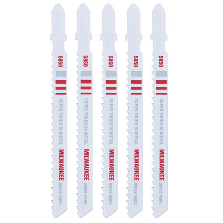 Milwaukee 4 in. Bi-Metal T-Shank Non-ferrous metal cutting Jig Saw Blade 8 TPI 5 pk