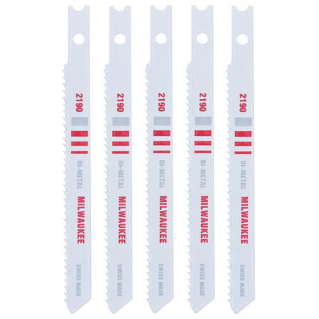 Milwaukee 3-5/8 in. Bi-Metal U-Shank Metal cutting Jig Saw Blade 14 TPI 5 pk