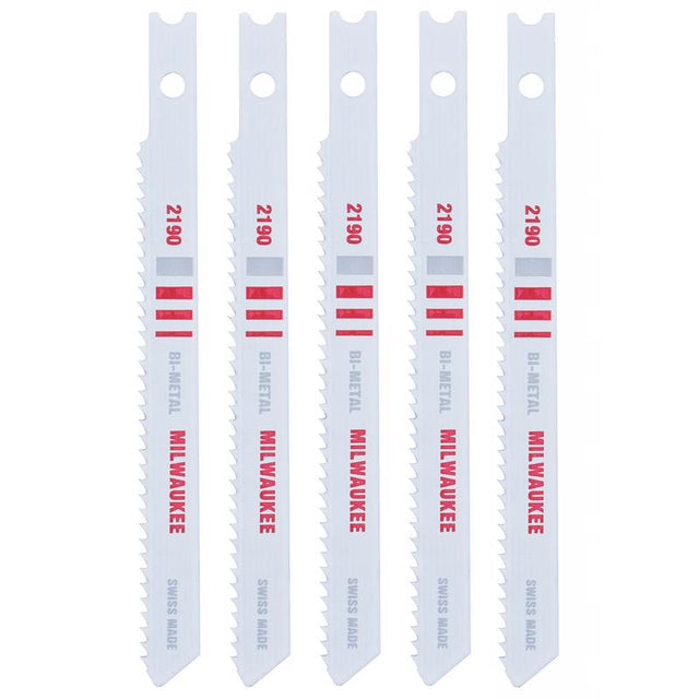 Milwaukee 3-5/8 in. Bi-Metal U-Shank Metal cutting Jig Saw Blade 14 TPI 5 pk