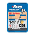 Kreg No. 8 X 1-1/4 in. L Square Zinc-Plated Pocket-Hole Screw 1200 ct