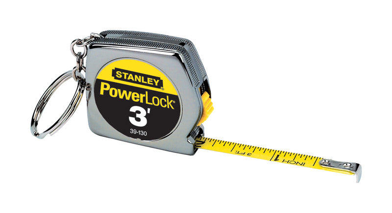 Stanley PowerLock 3 ft. L X 0.25 in. W Keychain Tape Measure 1 pk